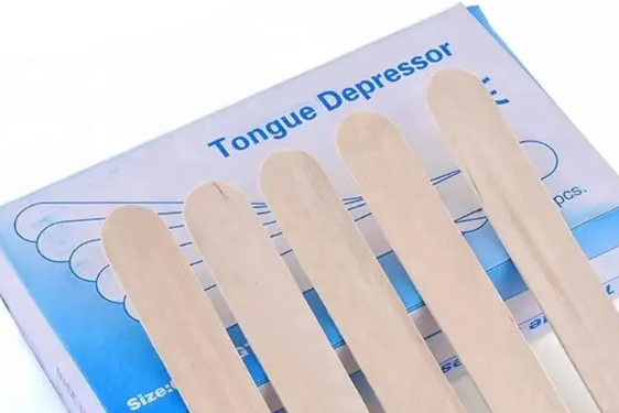 Wegwerp houten tong depressor